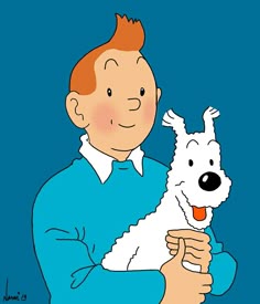 Tintin e seu companheiro Milu